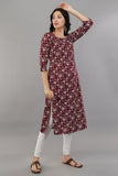 Maroon Rayon Straight Kurti