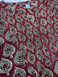 Maroon Self Printed Cotton Top
