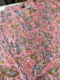 Pink Self Printed Summer cotton Top