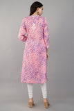 Multicolour Chikankari Cotton Kurta