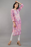 Multicolour Chikankari Cotton Kurta