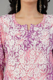 Multicolour Chikankari Cotton Kurta