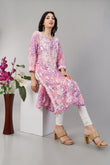 Multicolour Chikankari Cotton Kurta
